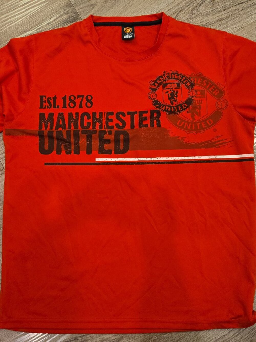 Manchester United est 1878 Mens Red Jersey Football Soccer Shirt